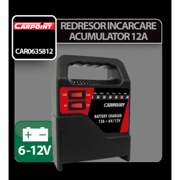 Carpoint akkumulátortöltő 2/12A - 6/12V