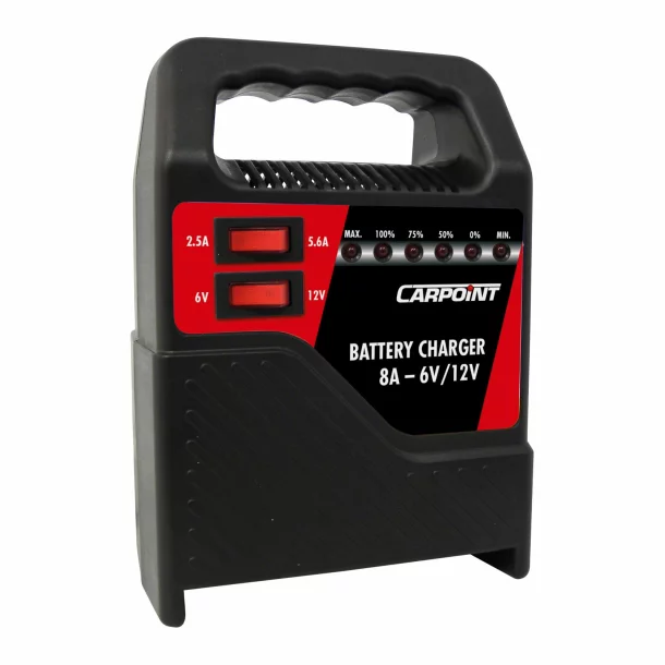 Carpoint, battery charger 6/12V - 2/8A