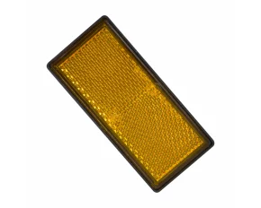 Euro-Norm reflector with adhesive tape 86x40mm - Yellow