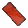 Euro-Norm reflector with adhesive tape 86x40mm - Red