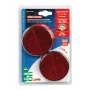 Euro-Norm, round reflectors - Ø65 mm - Red
