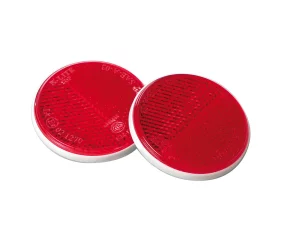 Euro-Norm, round reflectors - Ø65 mm - Red