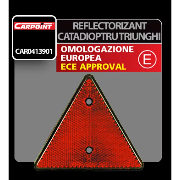 Reflectorizant catadioptru triunghiular 150mm 1buc - Rosu