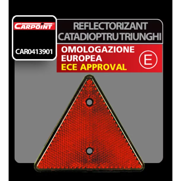 150 mm-es háromszög fényvisszaverő 1db - Piros