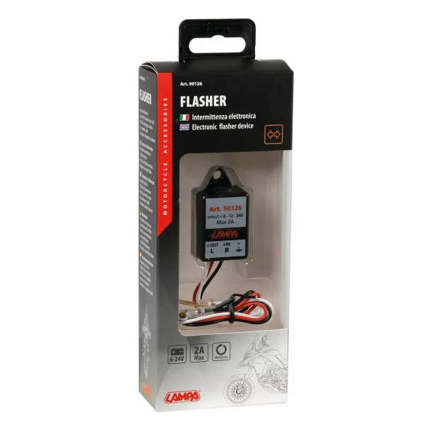 Electronic flasher device for Led indicators 6/12/24V