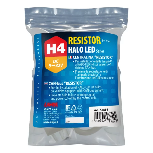 Rezistor Can-Bus pentru bec Halo Led Serie 1/3 9/32V - H4