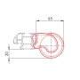 KP-0, rola incarcare cu fixare pe bara portbagaj din aluminiu Nordrive Kargo-Plus - 64 cm