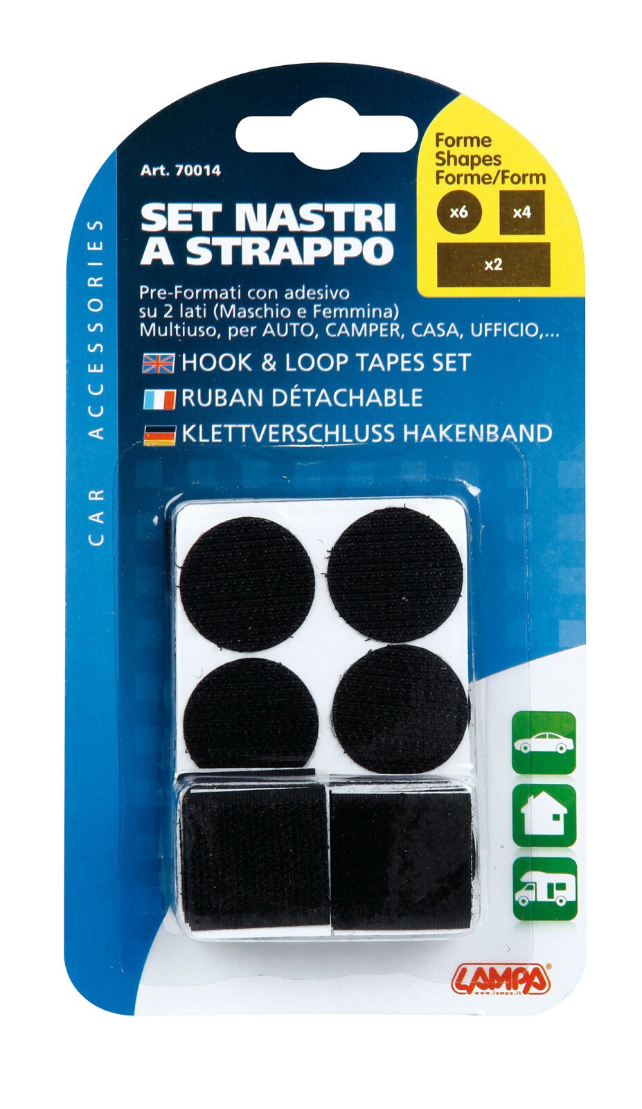 Velcro with adhesive set 12 pcs thumb