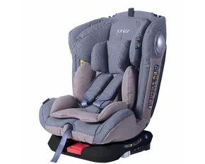 King 411 Gyerek autósülés 2 az 1-ben, Isofix ECE R44/04, 0-36 kg - Szürke/Rózsaszín