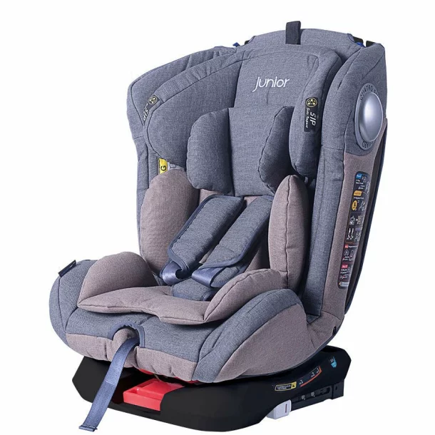 Scaun auto copil 2 In 1 King 411 Isofix ECE R44/04, 0-36 kg - Gri/Roz