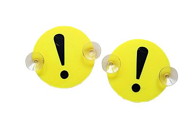 Warning sign Rookie driver with suction cups 2pcs - Ø8,5cm thumb