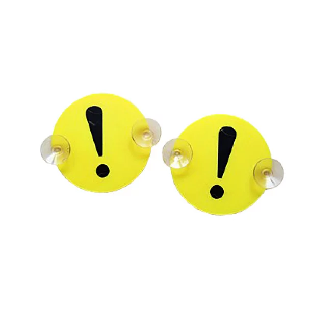 Warning sign Rookie driver with suction cups 2pcs - Ø8,5cm