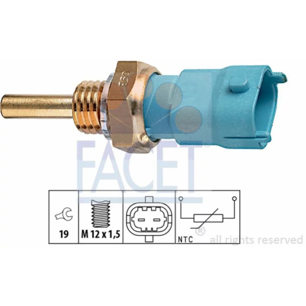 Senzor temp lichid racire FACET - Citroen Jumper, Opel Astra/Insignia, Peugeot jumper