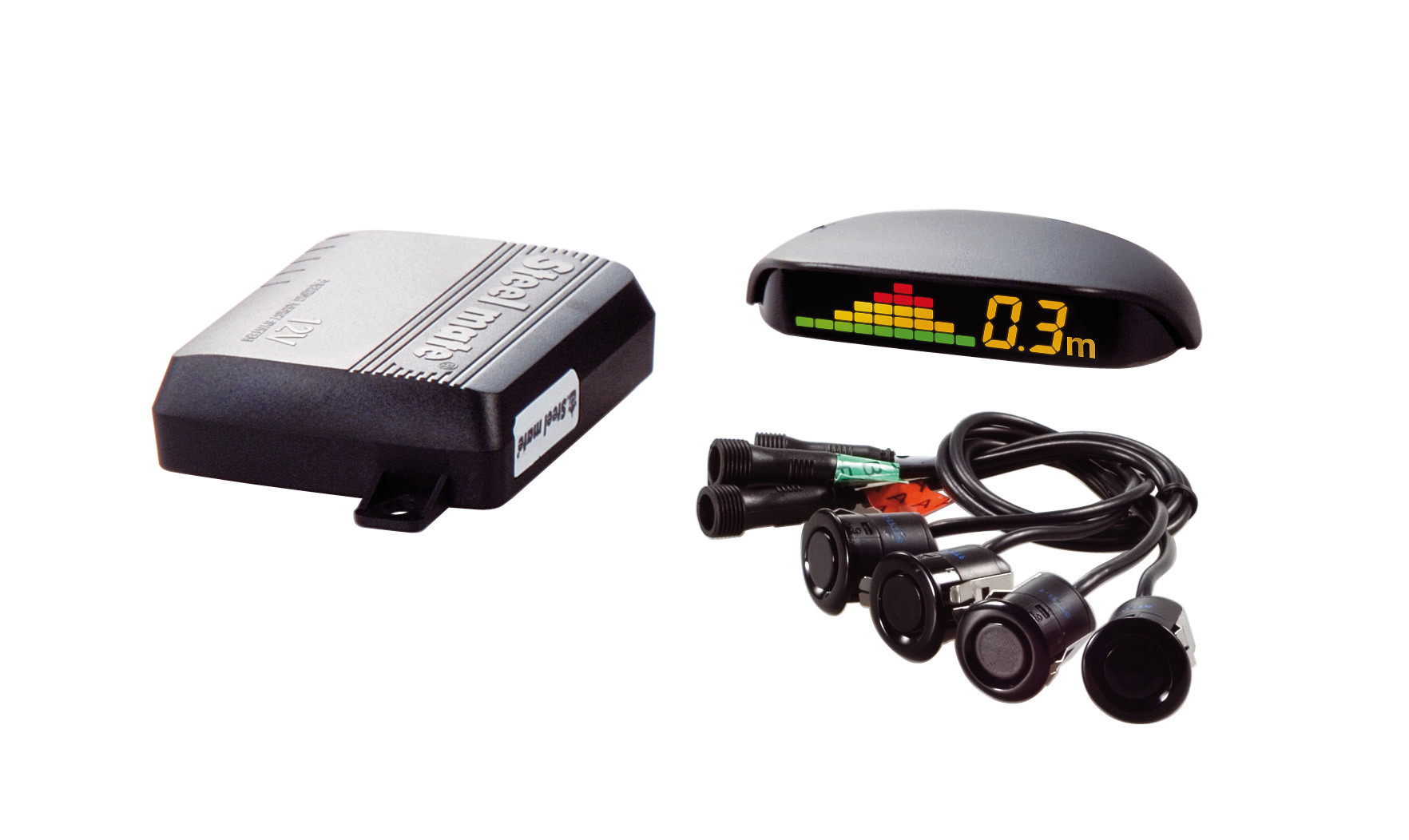 PTS400Q4, 4 parking sensors with wireless display, 12V thumb