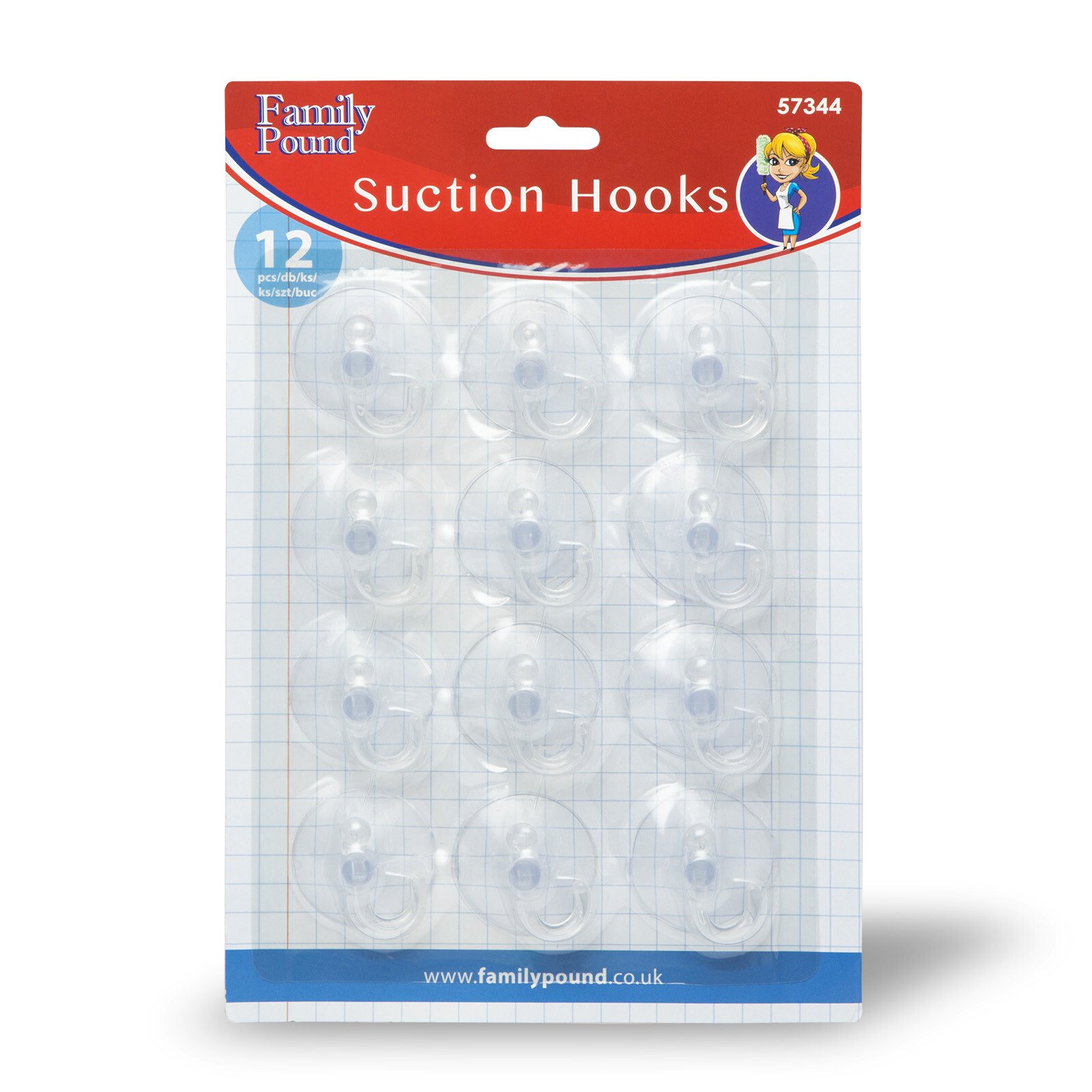 Suction hooks - 12 pcs / blister thumb