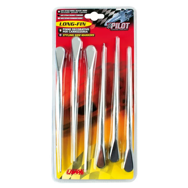 Long-Fin 4 pcs - 223 mm - Chrome