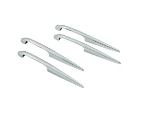 Set aripioare styling exterior Short-Fin 4buc - 140mm - Crom