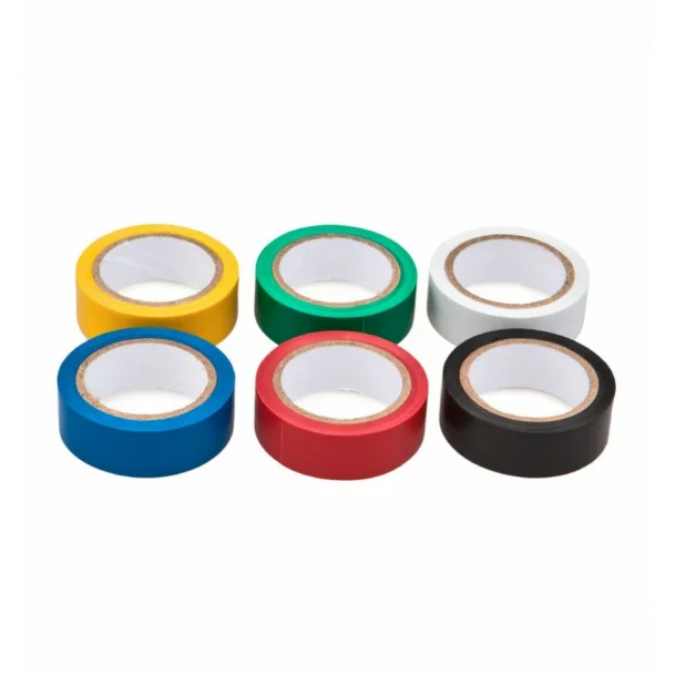 19mmx3,4m insulating tape set of 6pcs - 6 different colors