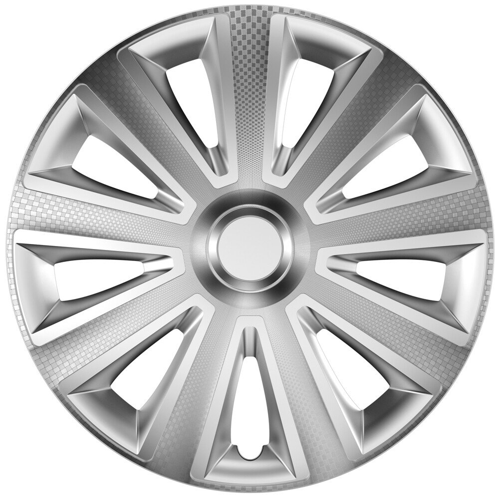 Wheel covers set Cridem Aviator Carbon 4pcs - Silver - 14'' thumb