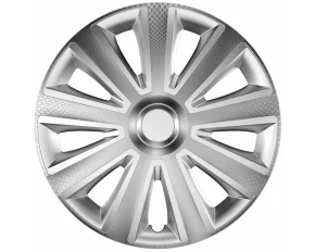 Wheel covers set Cridem Aviator Carbon 4pcs - Silver - 14&#039;&#039;