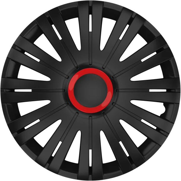 Wheel covers set Cridem Active RR 4pcs - Black/Red - 14&#039;&#039;