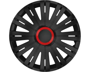 Wheel covers set Cridem Active RR 4pcs - Black/Red - 15&#039;&#039;