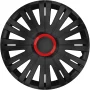 Wheel covers set Cridem Active RR 4pcs - Black/Red - 15&#039;&#039;