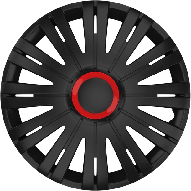 Wheel covers set Cridem Active RR 4pcs - Black/Red - 16&#039;&#039;