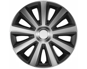 Wheel covers set Cridem Aviator Carbon 4pcs - Silver/Black - 14&#039;&#039;