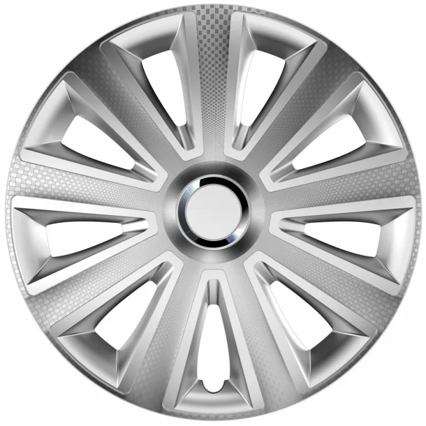 Wheel covers set Cridem Aviator Carbon RC 4pcs - Silver/Chrome - 15&#039;&#039;