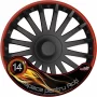 Wheel covers set Cridem Crystal RO 4pcs - Black/Red - 14&#039;&#039;