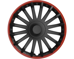 Set capace roti auto Cridem Crystal RO 4buc - Negru/Rosu - 14'' - Resigilat