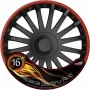 Wheel covers set Cridem Crystal RO 4pcs - Black/Red - 16&#039;&#039;