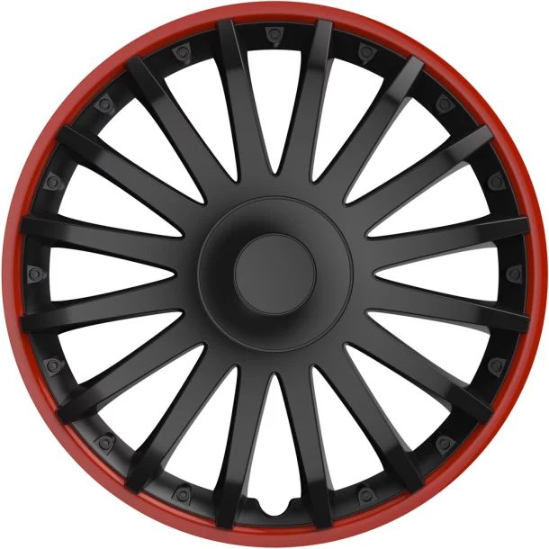 Wheel covers set Cridem Crystal RO 4pcs - Black/Red - 16&#039;&#039;