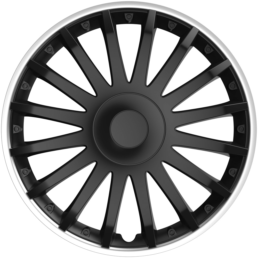 Wheel covers set Cridem Crystal SO 4pcs - Black/Silver - 14'' thumb