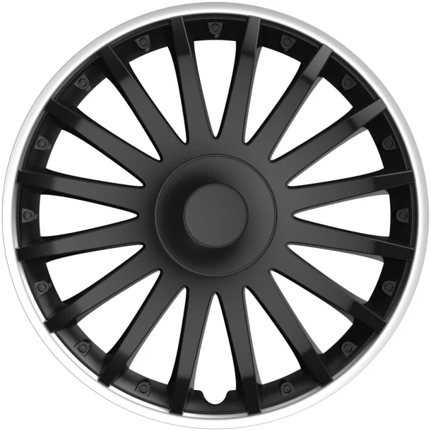 Wheel covers set Cridem Crystal SO 4pcs - Black/Silver - 15&#039;&#039;