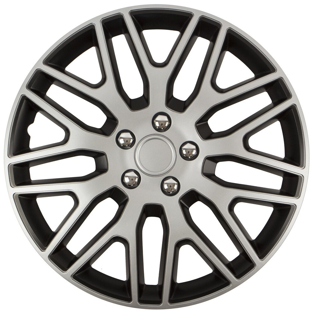 Wheel covers set Cridem Dakar NC 4pcs - Silver/Black - 15'' thumb
