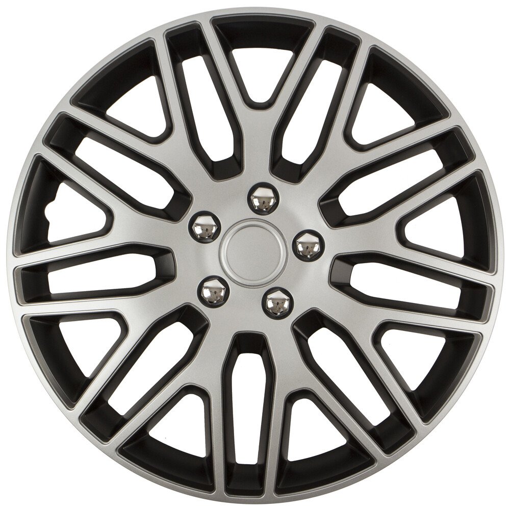 Wheel covers set Cridem Dakar NC 4pcs - Silver/Black - 17'' thumb