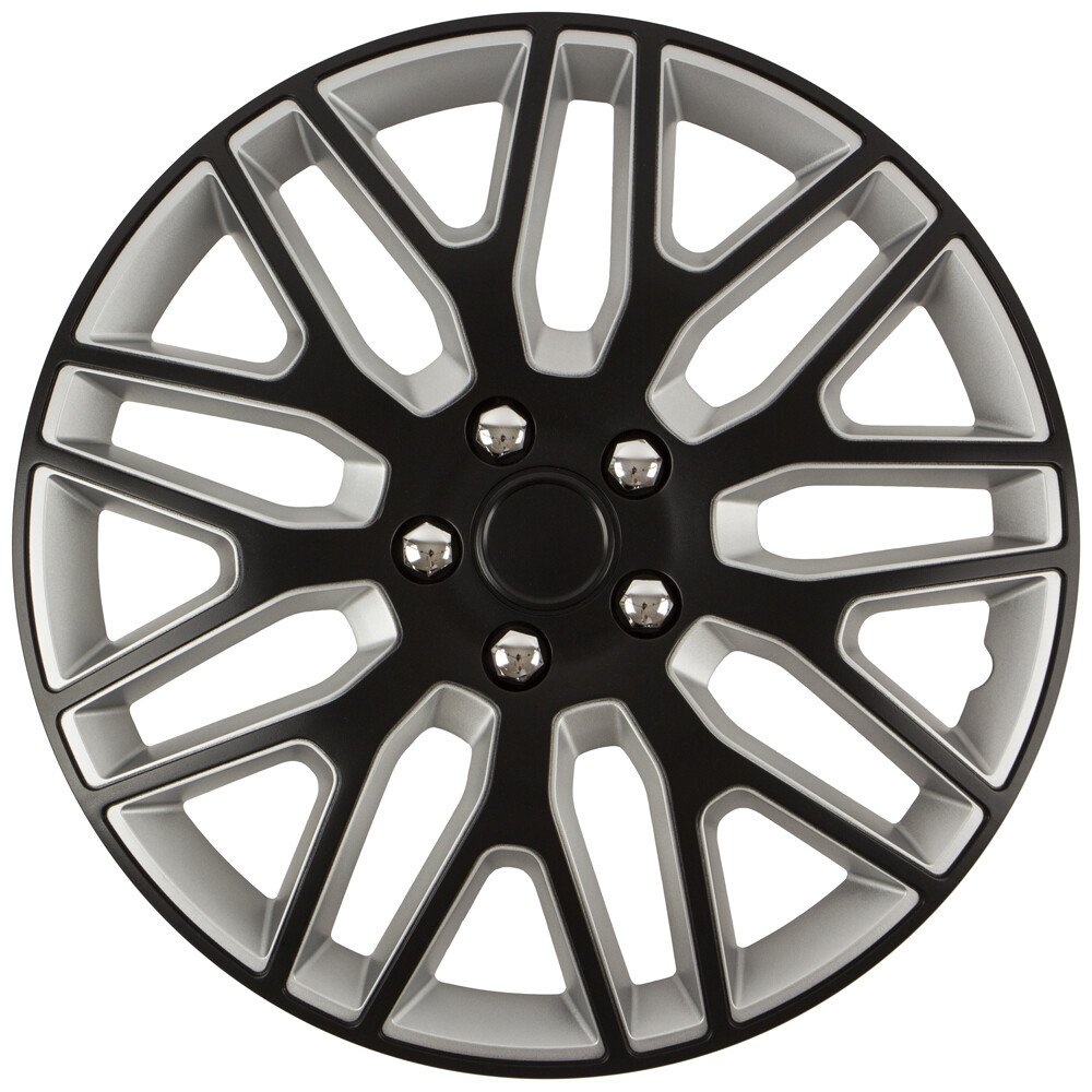 Wheel covers set Cridem Dakar NC 4pcs - Black/Silver - 14'' thumb