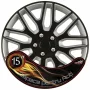 Set capace roti auto Cridem Dakar NC 4buc - Negru/Argintiu - 15&#039;&#039;