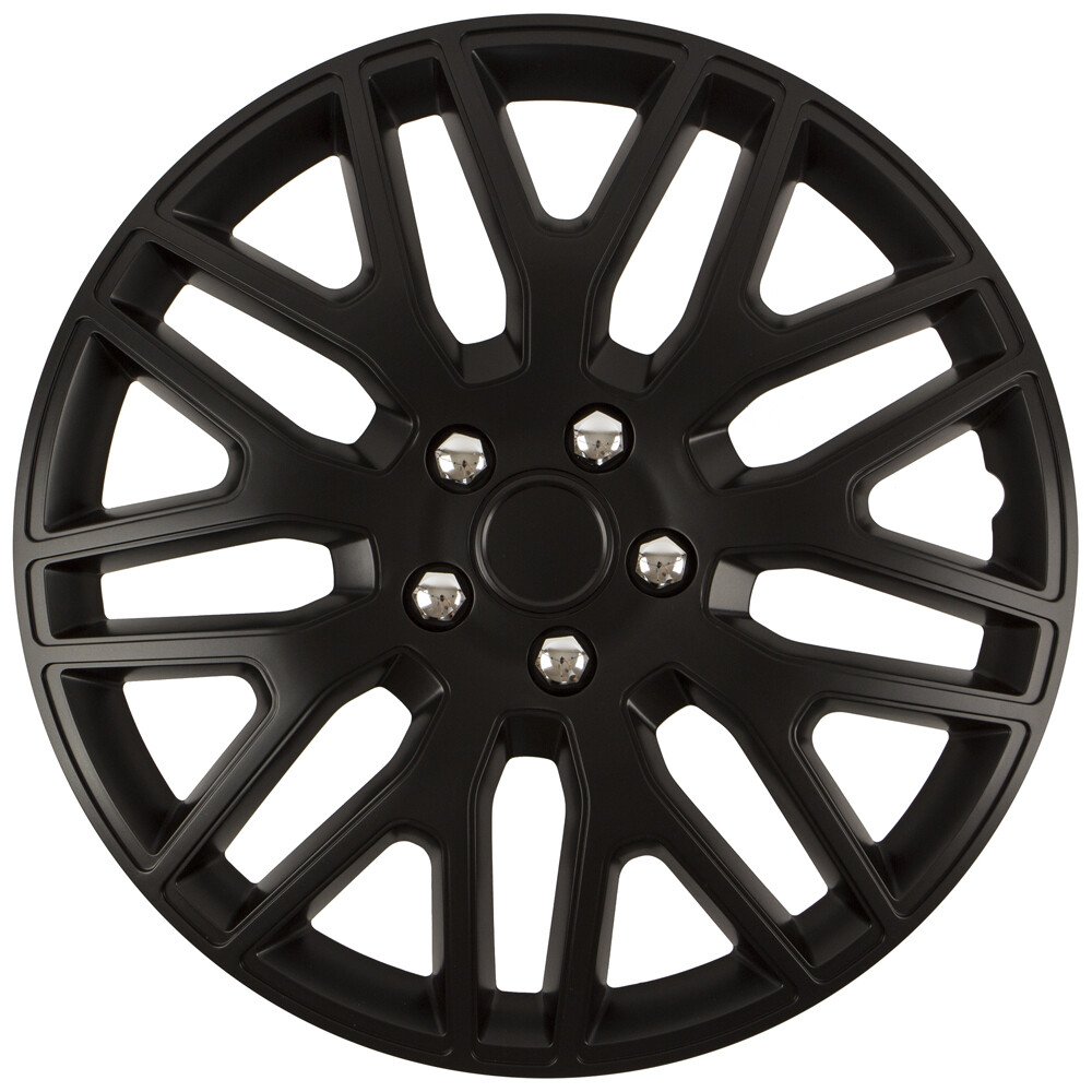 Wheel covers set Cridem Dakar NC 4pcs - Black/Chrome - 14'' thumb
