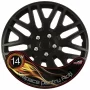 Set capace roti auto Cridem Dakar NC 4buc - Negru/Crom - 14&#039;&#039;