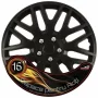 Set capace roti auto Cridem Dakar NC 4buc - Negru/Crom - 16&#039;&#039; - Resigilat