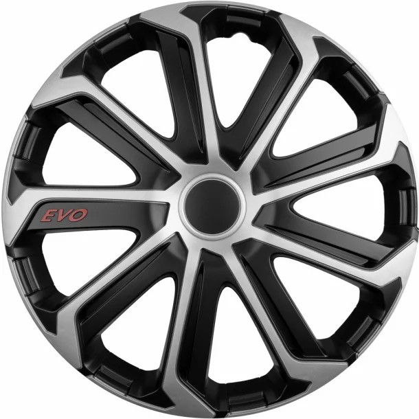 Wheel covers set Cridem Evo 4pcs - Black/Silver - 14&#039;&#039;