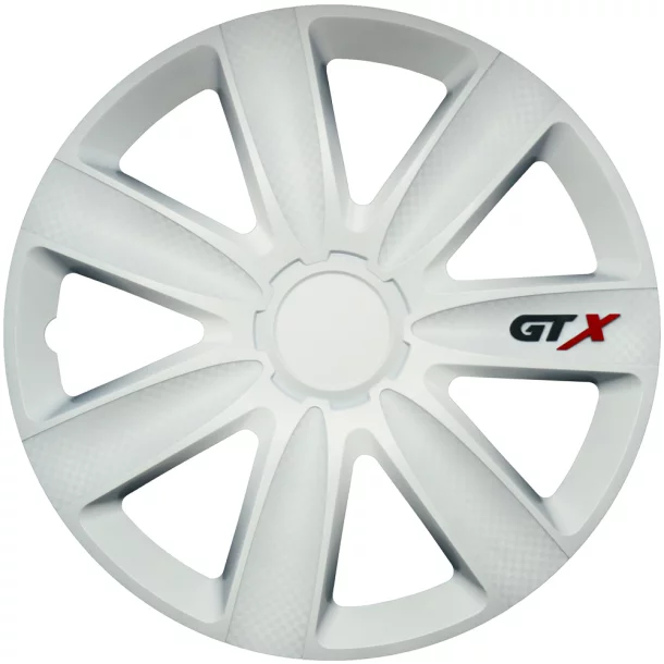 Wheel covers set Cricem GTX Carbon 4pcs - White - 15&#039;&#039;