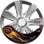 Wheel covers set Cridem GTX Carbon 4pcs - Silver - 15&#039;&#039;