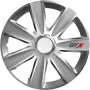 Wheel covers set Cridem GTX Carbon 4pcs - Silver - 15&#039;&#039;