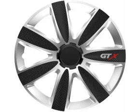Wheel covers set Cridem GTX Carbon 4pcs - Silver/Black - 16&#039;&#039;