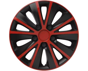 Set capace roti auto Cridem Rapide 4buc - Rosu/Negru - 15&#039;&#039;-Resigilat,
