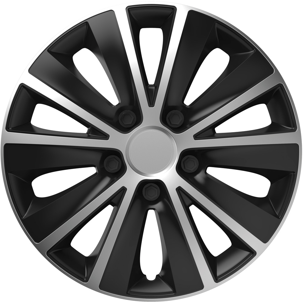 Wheel covers set Cridem Rapide 4pcs - Silver/Black - 14'' thumb